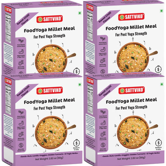 Millet Instant Meal For Strength, Sweet Chilli Flavor, Pack of 4 Meals