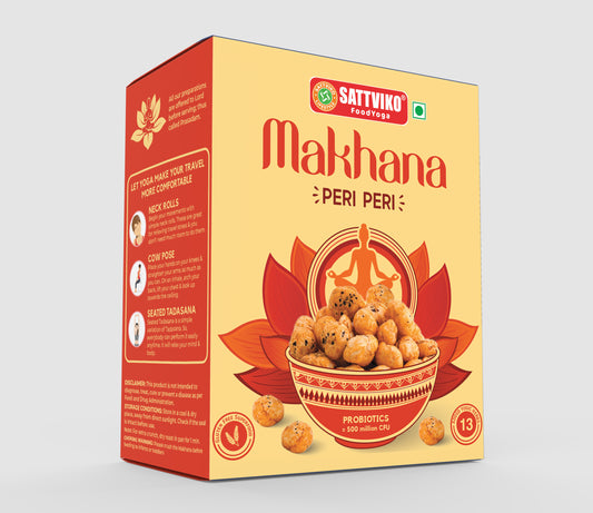 Sattviko FoodYoga Peri Peri Makhana 4 Pack of 20 gm each