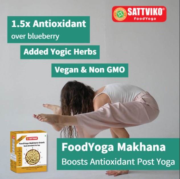 Foodyoga Makhana Snack with Antioxidant, Barbecue Flavor, Pack of 4
